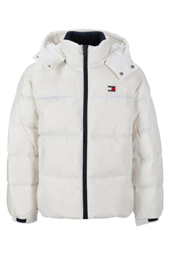  토미진 숏패딩 DM0DM20479 YBR White