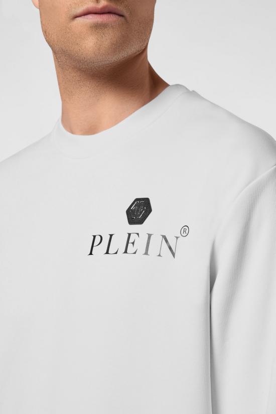  필립 플레인 긴팔 티셔츠 SACC MJO0901 PJY002N White - PHILIPP PLEIN
