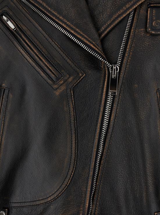  알렉산더 맥퀸 바이커 자켓 833758Q5APD2122 Brown - ALEXANDER MCQUEEN