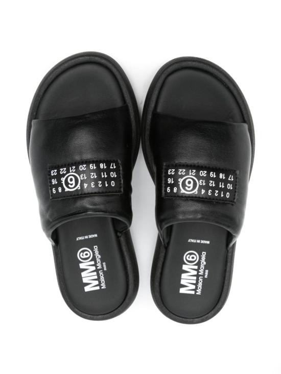 25SS [주니어] MM6 메종마르지엘라 플랫 슈즈 79695 1 Black - MM6 MAISON MARGIELA