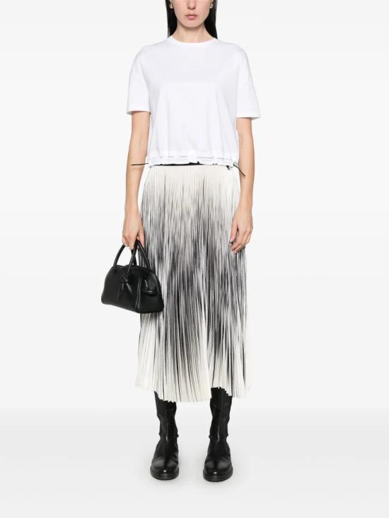 25SS 에르노 스커트 GN000060127249394 White Black - HERNO