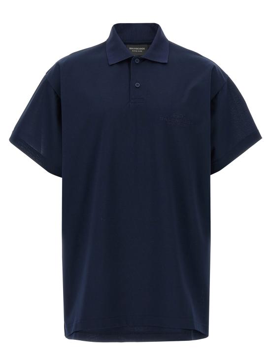 25SS 발렌시아가 폴로 티셔츠 813299TRVW48065 Blue