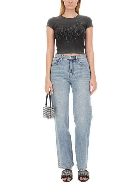 24FW 알렉산더 왕 반팔 티셔츠 1CC3241920 022A GREY - ALEXANDER WANG