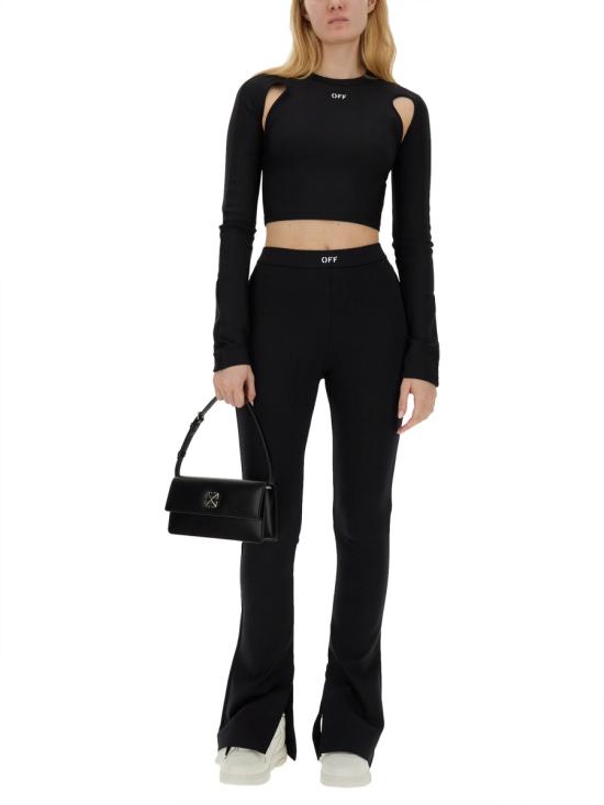 25SS 오프화이트 스트레이트 팬츠 OWCD023 C99JER0011001 BLACK - OFF WHITE