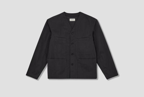 25SS 르메르 긴팔 셔츠 칼라리스 오버 - 컴팩트 코튼 트윌 OV1011 LF1352 차콜