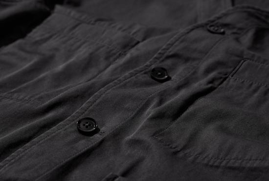 25SS 르메르 긴팔 셔츠 칼라리스 오버 - 컴팩트 코튼 트윌 OV1011 LF1352 차콜 - LEMAIRE