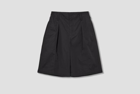 25SS 르메르 숏팬츠 MAXI 플리티드 버뮤다 - 컴팩트 코튼 트윌 PA1212 LF1352 숯색