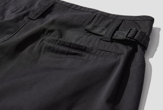 25SS 르메르 숏팬츠 MAXI 플리티드 버뮤다 - 컴팩트 코튼 트윌 PA1212 LF1352 숯색 - LEMAIRE