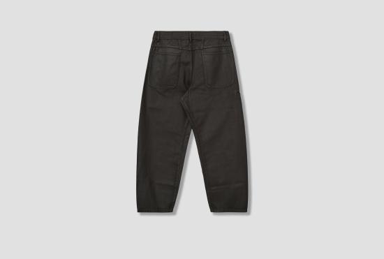 25SS 르메르 숏팬츠 트위스트 워크웨어 팬츠 - 샤이니 코팅 미디엄 데님 PA1102 LD1030 다크 브라운 - LEMAIRE