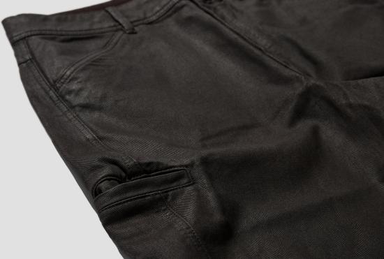 25SS 르메르 숏팬츠 트위스트 워크웨어 팬츠 - 샤이니 코팅 미디엄 데님 PA1102 LD1030 다크 브라운 - LEMAIRE