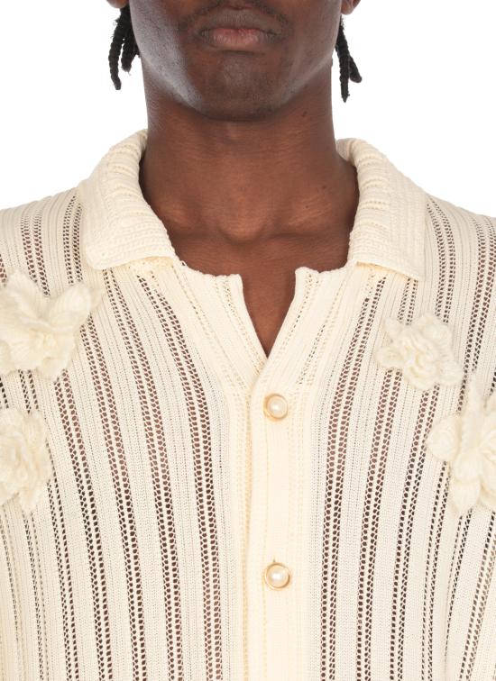 25SS 카사블랑카 긴팔 셔츠 MS25KW90001 WHITE Ivory - CASABLANCA