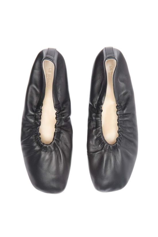  르 몽드 베릴 플랫 슈즈 마이카 엘라스틱 플랫 블랙 - LE MONDE BERYL