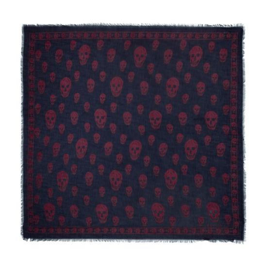 25SS 알렉산더 맥퀸 머플러/스카프 8078894943Q4173 NAVY BURGUNDY blue