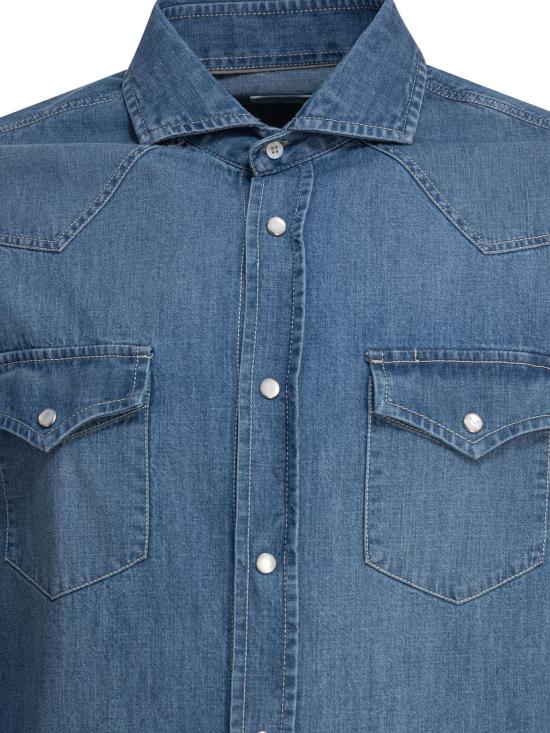 25SS 브루넬로 쿠치넬리 긴팔 셔츠 MH1924008CCF66 - BRUNELLO CUCINELLI