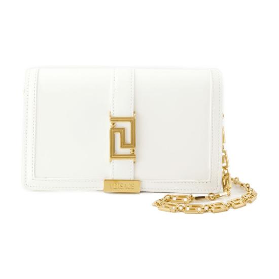25FW 베르사체 크로스백 1007220 1A05134 1W00V 1W00V OPTICAL WHITE VERSACE GOLD white
