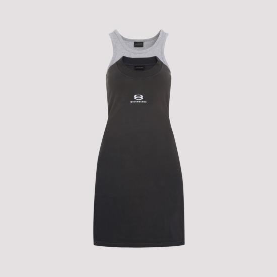 24FW 발렌시아가 민소매 티셔츠 791711 TPVG9 1569 FADED BLACK WHITE - BALENCIAGA