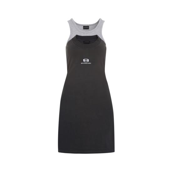 24FW 발렌시아가 민소매 티셔츠 791711 TPVG9 1569 FADED BLACK WHITE - BALENCIAGA