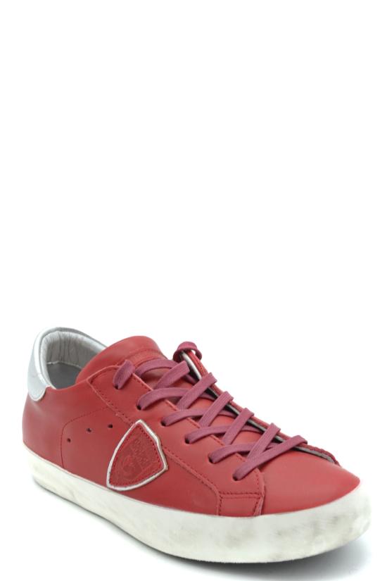  필립모델 스니커즈 CLLD V038 PARIS VEAU ROUGE ARGENT Red - PHILIPPE MODEL