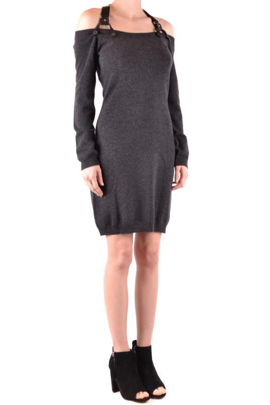  모스키노 미디 원피스 182E A04965503 gray - MOSCHINO