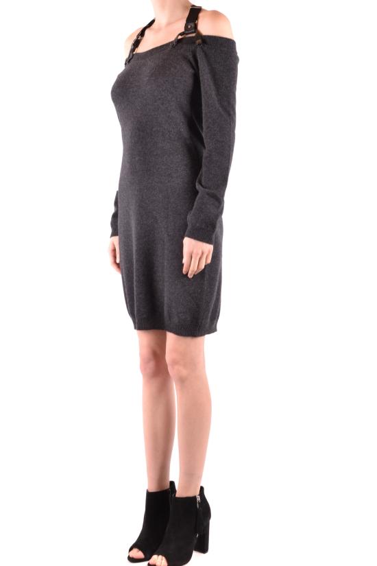 모스키노 미디 원피스 182E A04965503 gray - MOSCHINO