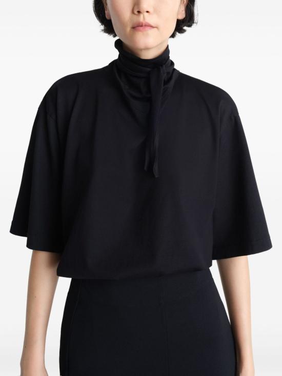 25SS 르메르 반팔 티셔츠 TO1384 LJ1018999 Black - LEMAIRE