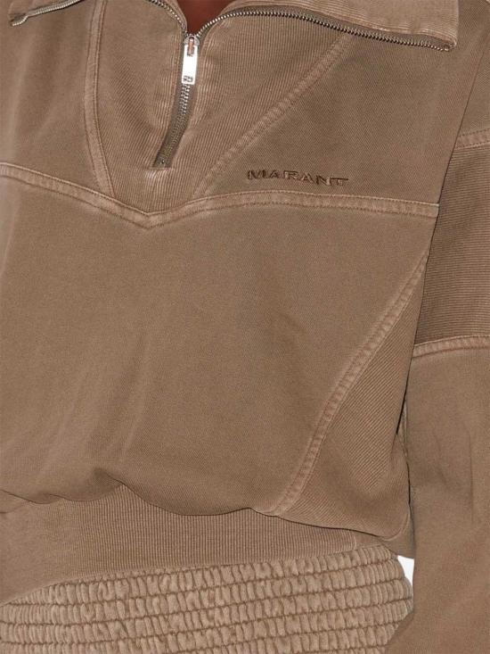 25SS 이자벨마랑에뚜왈 후드 티셔츠 SW0150FA C1G03E 67KI Kaki - ISABEL MARANT ETOILE