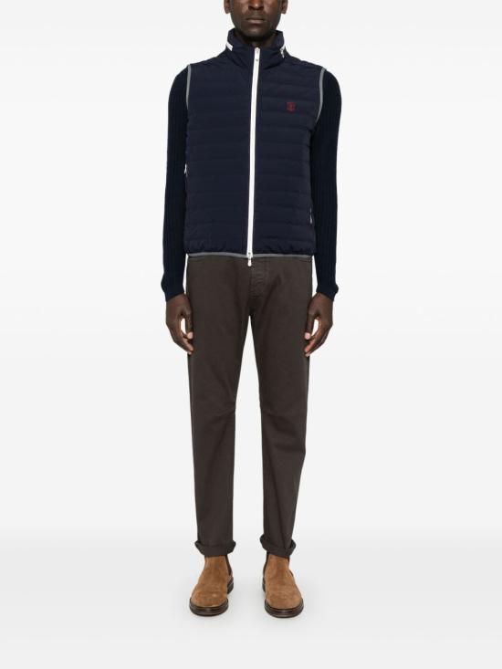 25SS 브루넬로 쿠치넬리 베스트 MM49A7460G C1086 Blue - BRUNELLO CUCINELLI