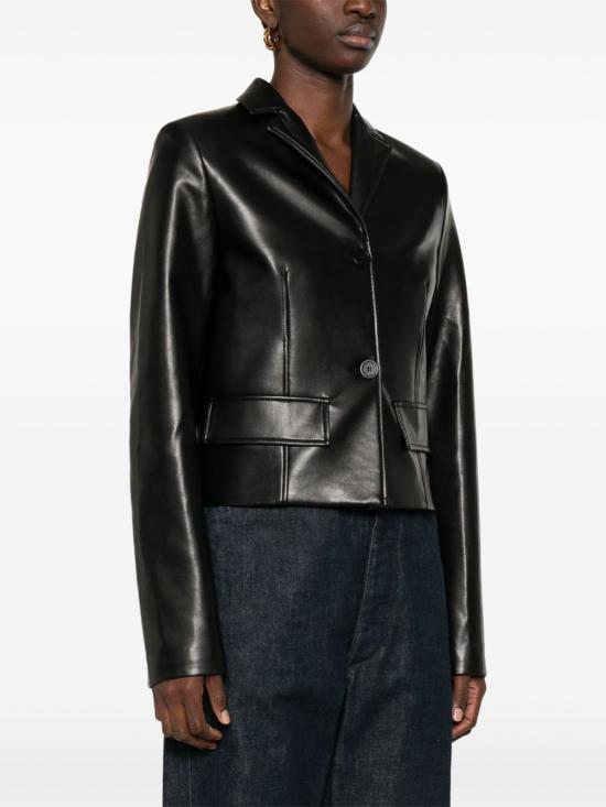 25SS 세미쿠튀르 가죽 자켓 Y5ST02 Y69 0 Black - SEMI-COUTURE