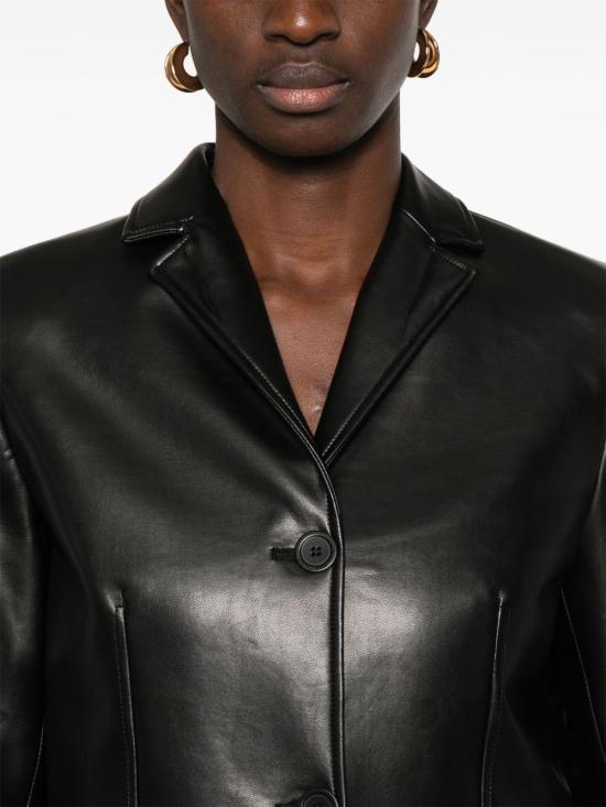 25SS 세미쿠튀르 가죽 자켓 Y5ST02 Y69 0 Black - SEMI-COUTURE