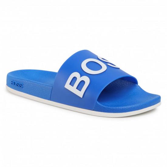  휴고보스 뮬/슬리퍼 50432591 electric blue - HUGO BOSS