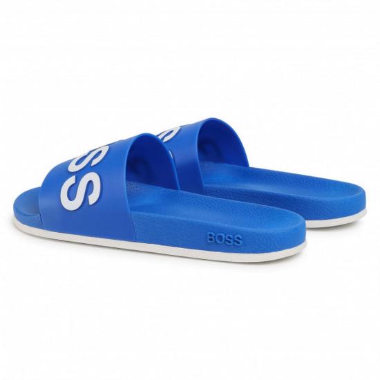  휴고보스 뮬/슬리퍼 50432591 electric blue - HUGO BOSS