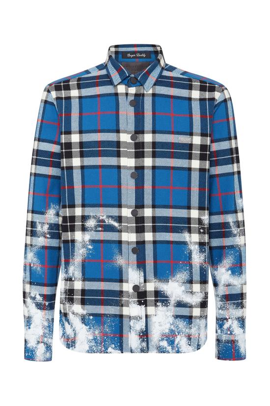  필립 플레인 긴팔 셔츠 AABC MRP1841 PTE003N Blue