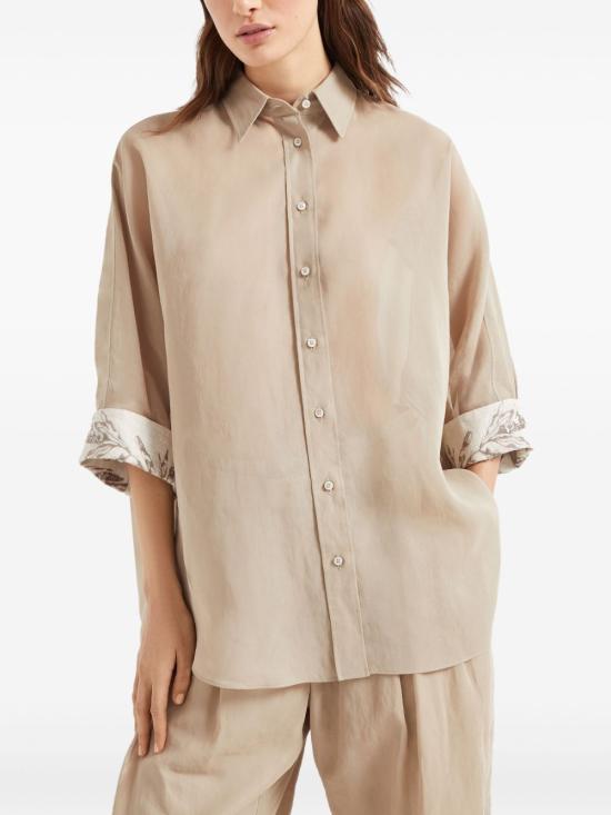 25SS 브루넬로 쿠치넬리 셔츠 MH911RH616 C8690 Beige - BRUNELLO CUCINELLI