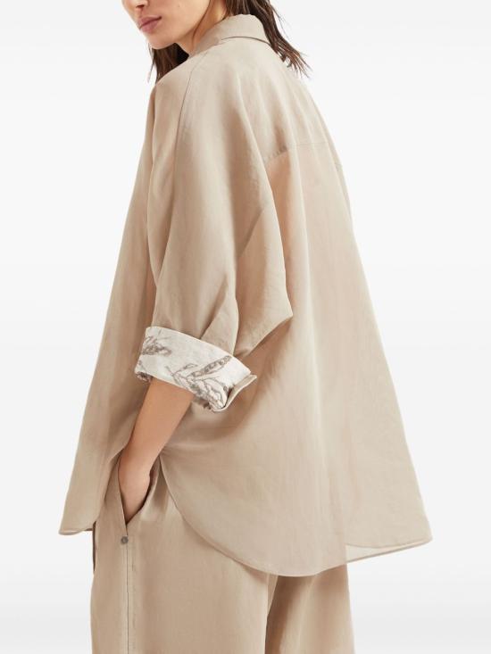 25SS 브루넬로 쿠치넬리 셔츠 MH911RH616 C8690 Beige - BRUNELLO CUCINELLI