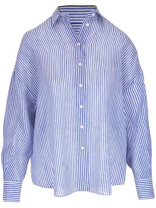 25SS 브루넬로 쿠치넬리 블라우스 MH756NL426 C503 Clear Blue