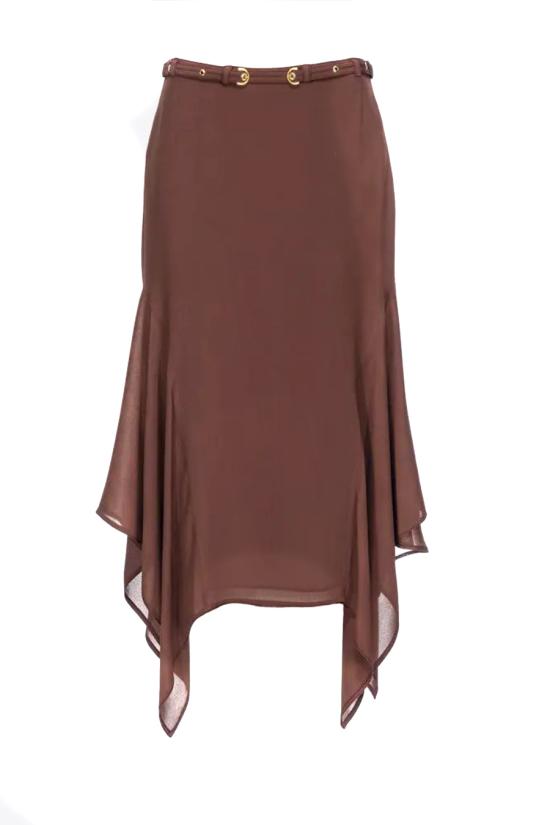  핑코 미디 스커트 103125A1O6L74 Brown