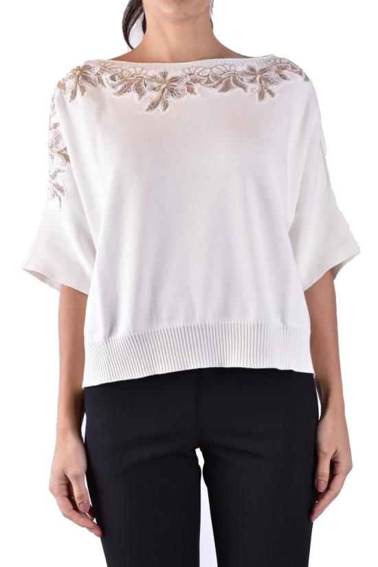  에르마노 스웨터 D44EM004E8E80MF291 Off white - ERMANNO