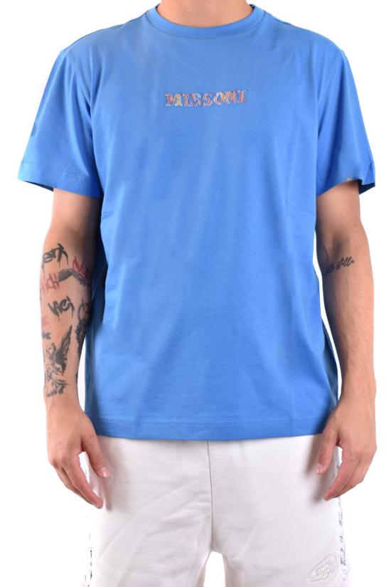  미소니 반팔 티셔츠 UC24SL01BJ00C7S72E9 Blue - MISSONI