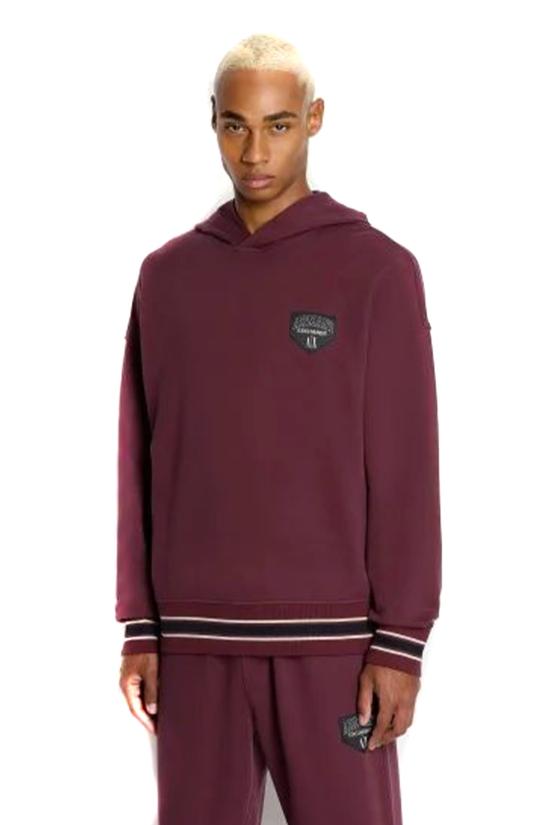  알마니 후드 티셔츠 6RZMJF ZJDPZ 14AU burgundy - ARMANI