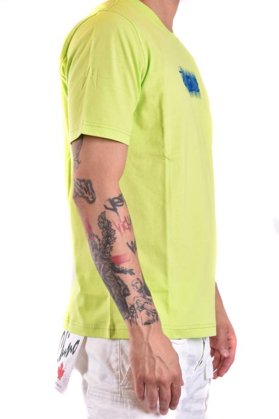  디젤 반팔 티셔츠 A12271 0GRAI5KB Yellow - DIESEL