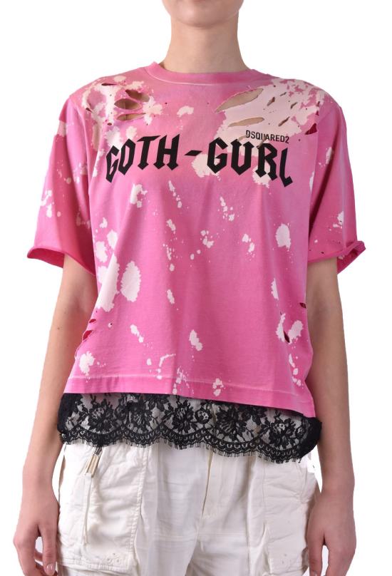  디스퀘어드2 반팔 티셔츠 S75GD0319 S22427399 Fucsia - DSQUARED2