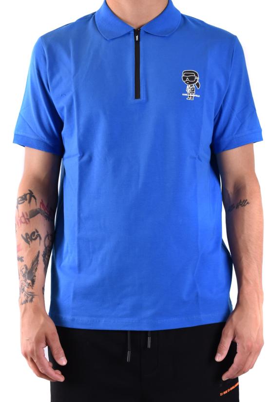  칼라거펠트 폴로 티셔츠 745081 531221 650 electric blue - KARL LAGERFELD