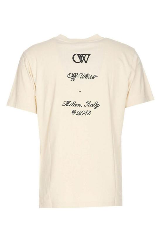  오프화이트 반팔 티셔츠 OMAA027S24JER0050310 Beige - OFF WHITE