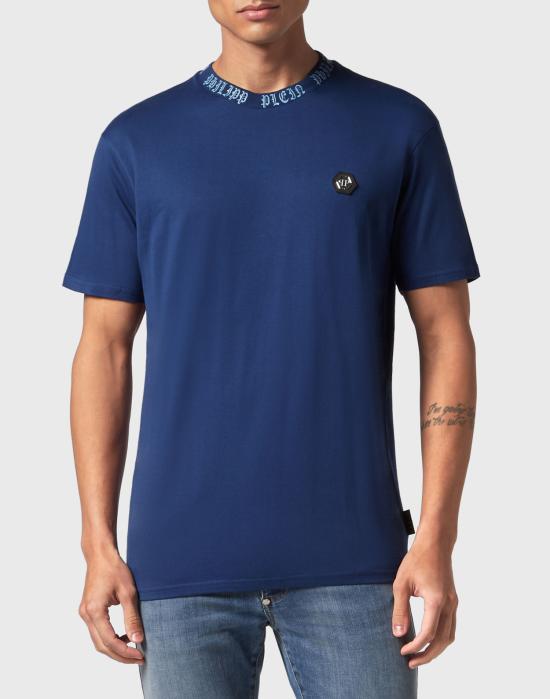  필립 플레인 반팔 티셔츠 FACC MTK6364 PJY002N BLU Blu - PHILIPP PLEIN