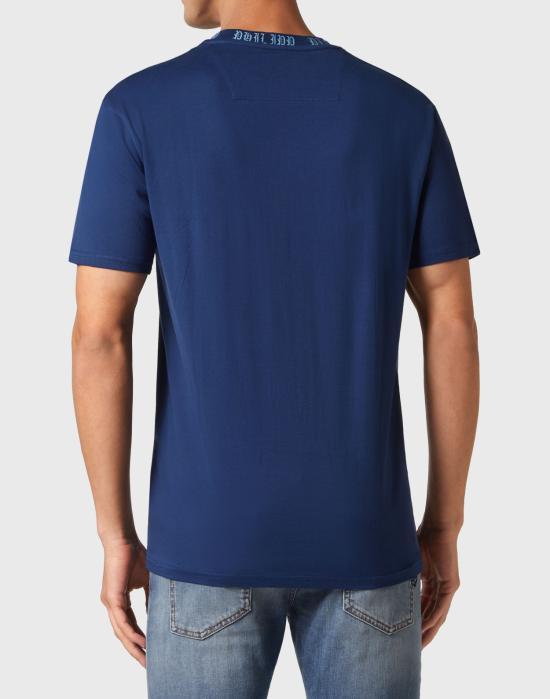  필립 플레인 반팔 티셔츠 FACC MTK6364 PJY002N BLU Blu - PHILIPP PLEIN