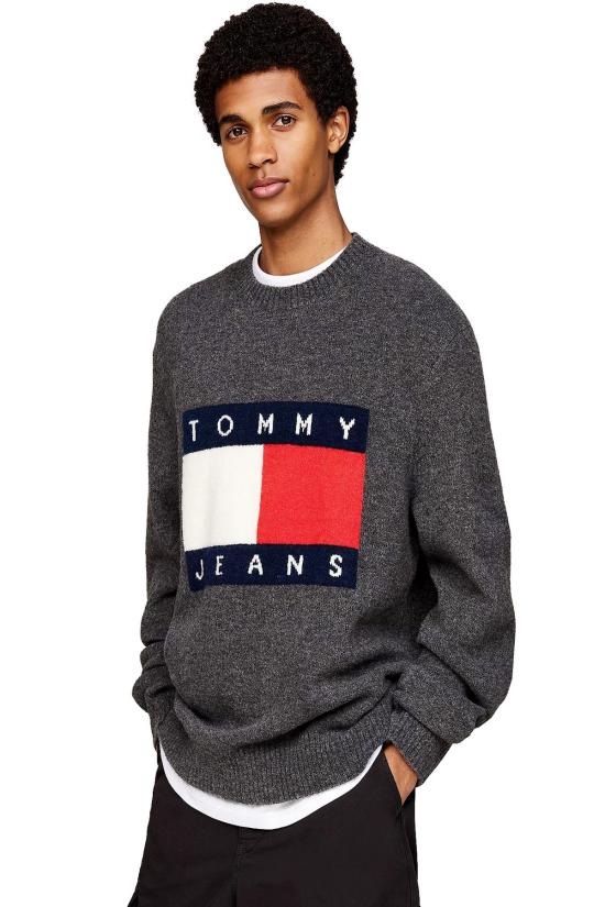  토미진 스웨터 DM0DM19442 PUB gray - TOMMY JEANS