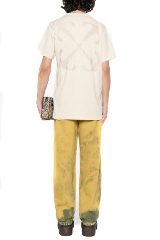  오프화이트 반팔 티셔츠 OMAA027S24JER0020301 Beige - OFF WHITE