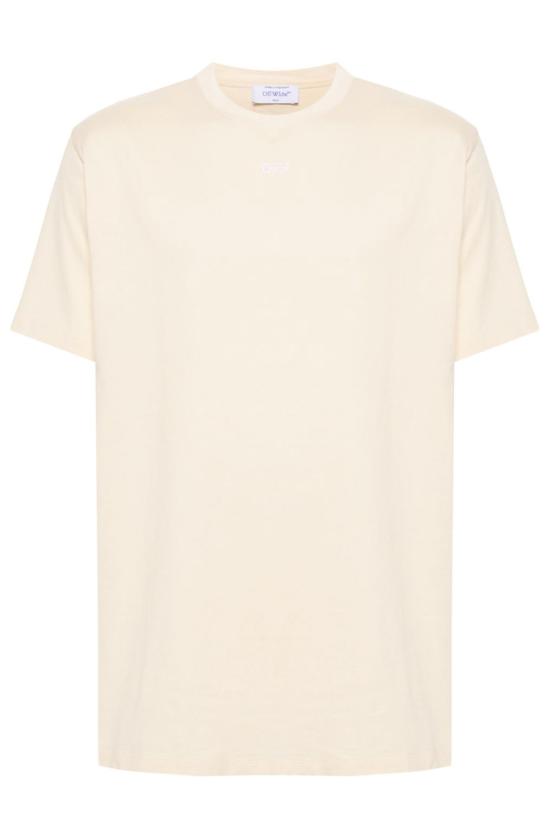  오프화이트 반팔 티셔츠 OMAA027S24JER0020301 Beige