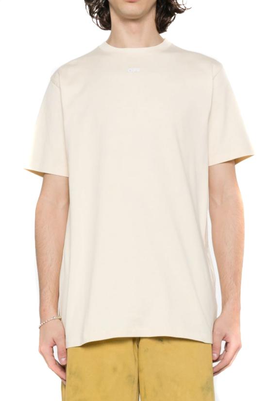  오프화이트 반팔 티셔츠 OMAA027S24JER0020301 Beige - OFF WHITE