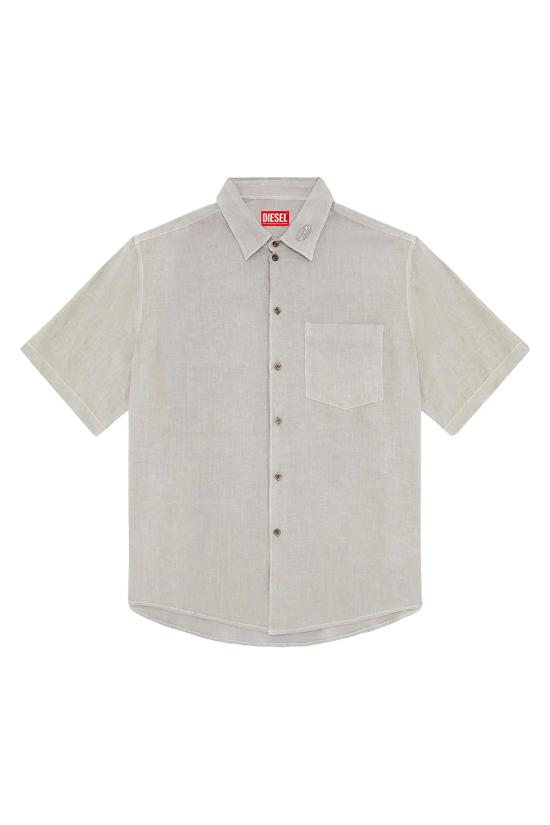  디젤 반팔 셔츠 A12854 0LIAL9BX White off